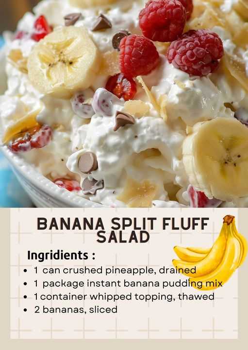 Banana Split Fluff Salad