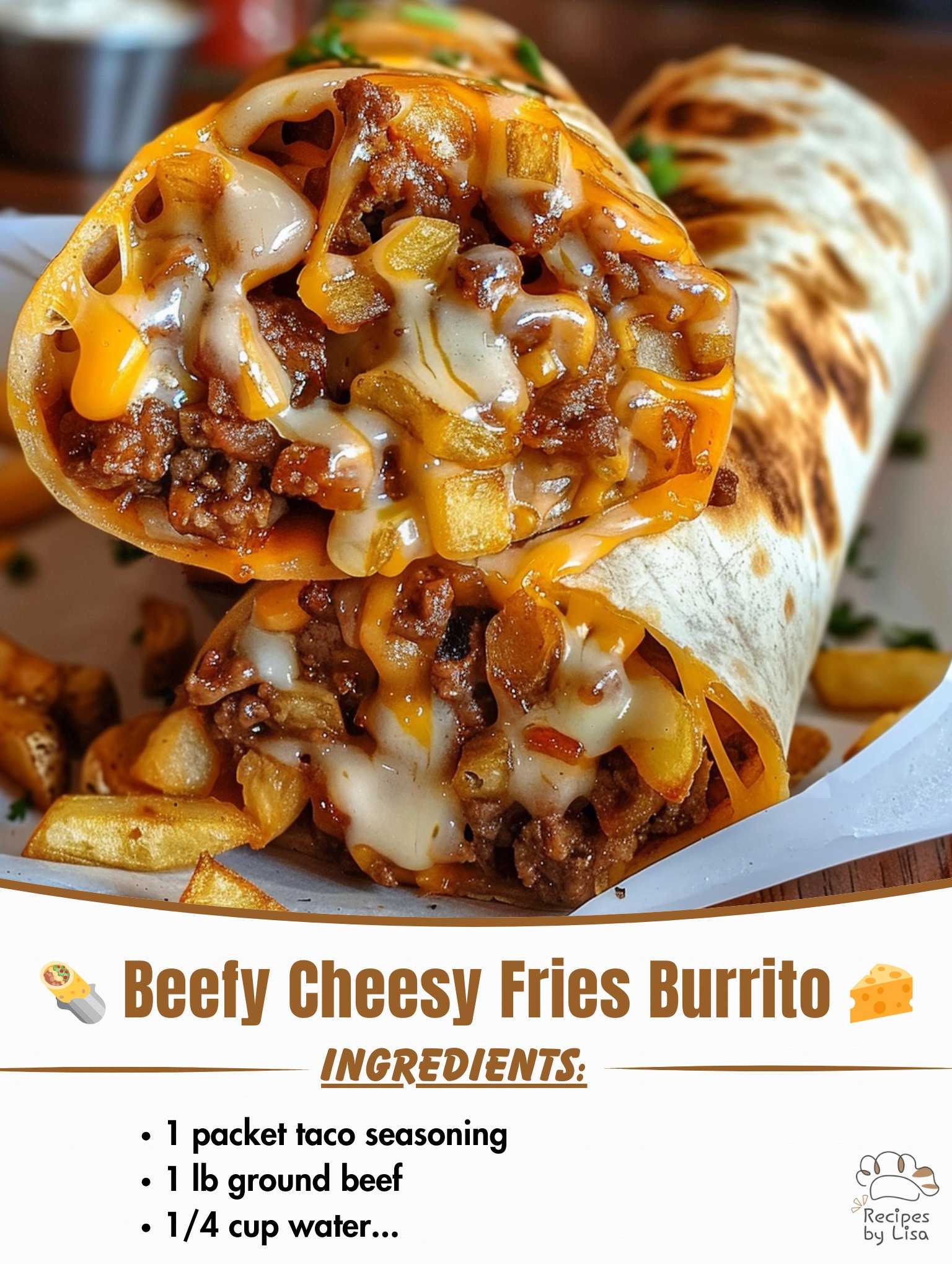 Beefy Cheesy Fries Burrito