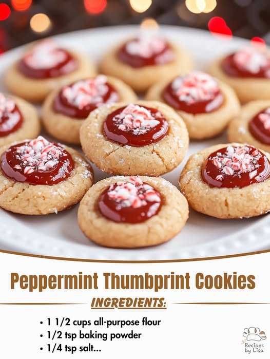 Peppermint Thumbprint Cookies