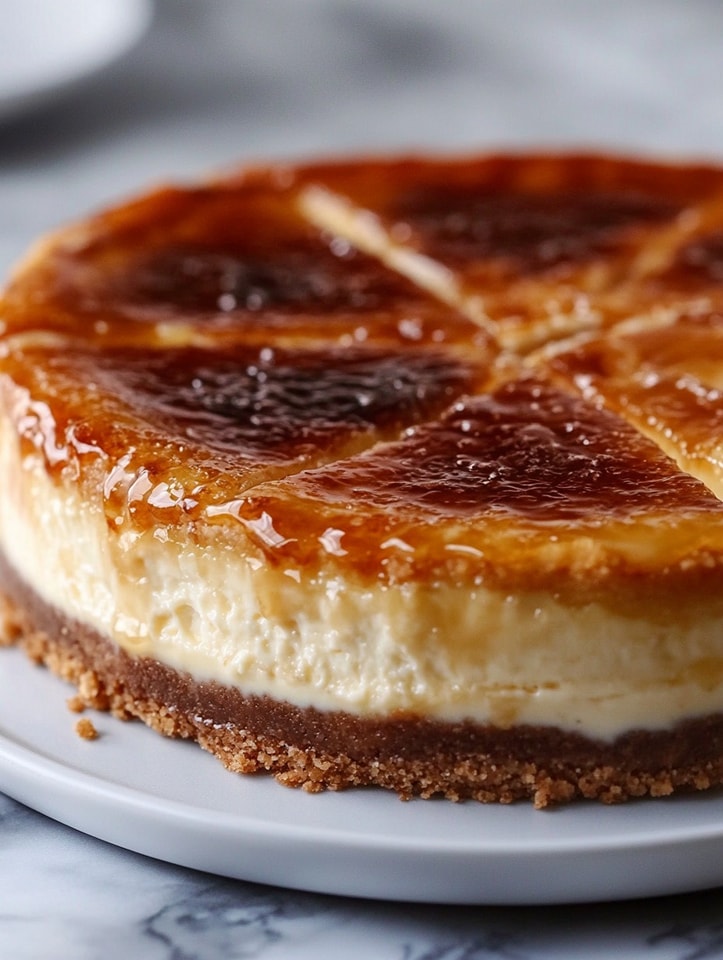 Golden Crème Brûlée Cheesecake