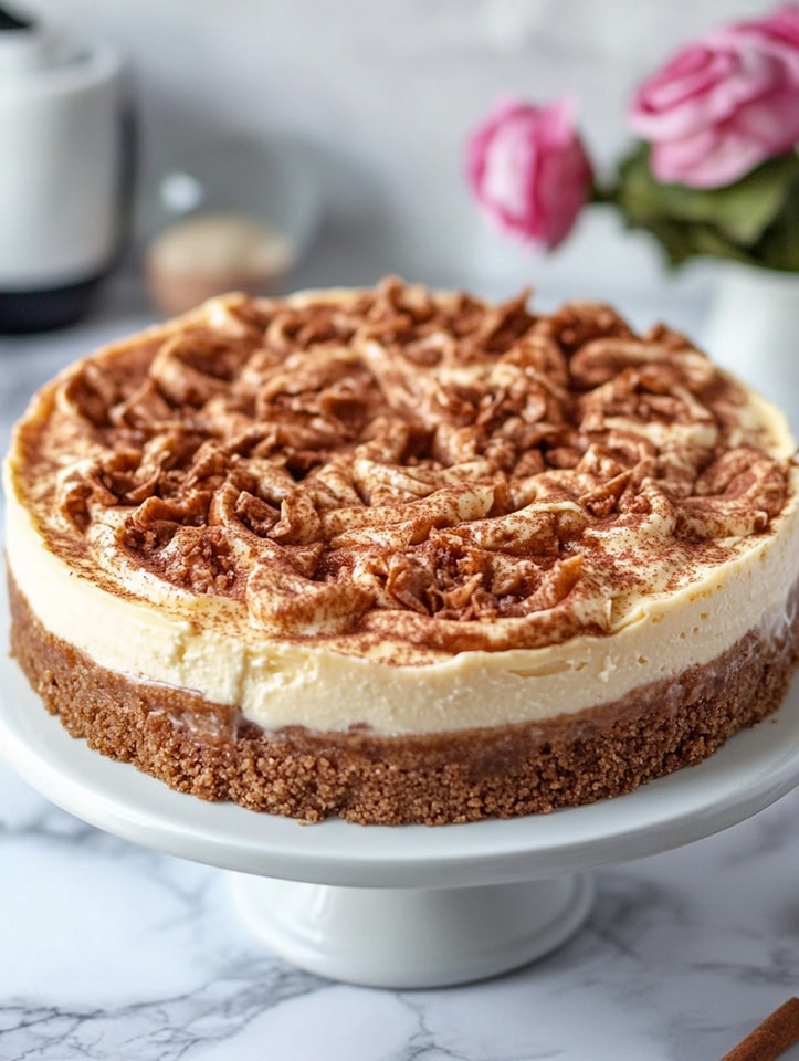 Cinnamon Roll Honeybun Cheesecake