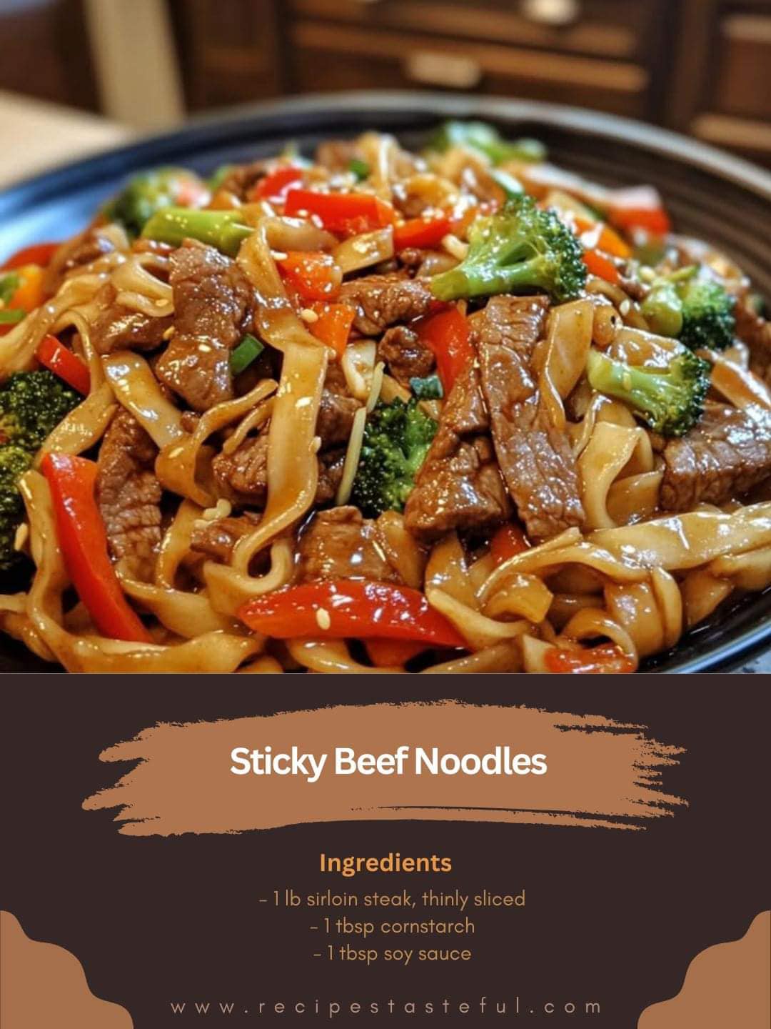 Sticky Beef Noodles