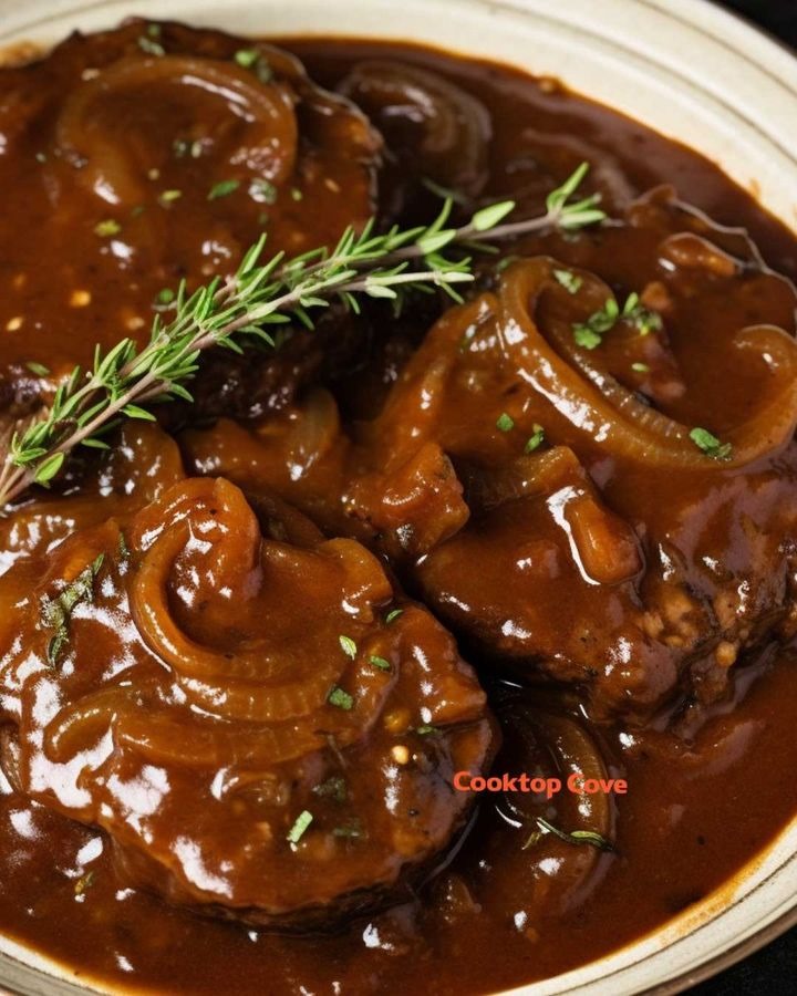 I call this “Cupid’s Steak” as my husband seriously can’t seem to resist the gravy on it!