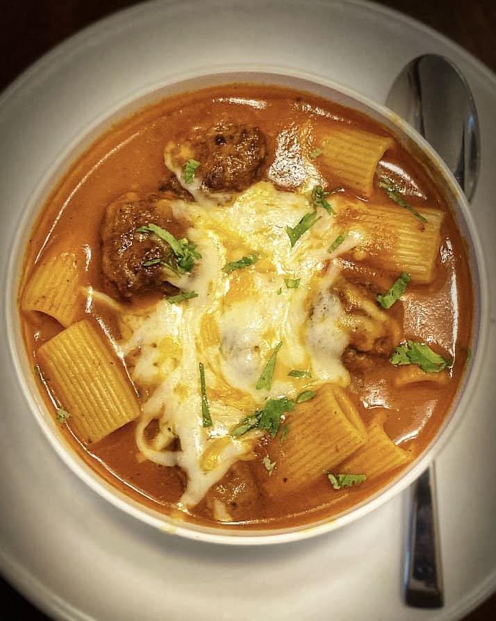 Rigatoni Meatball Soup
