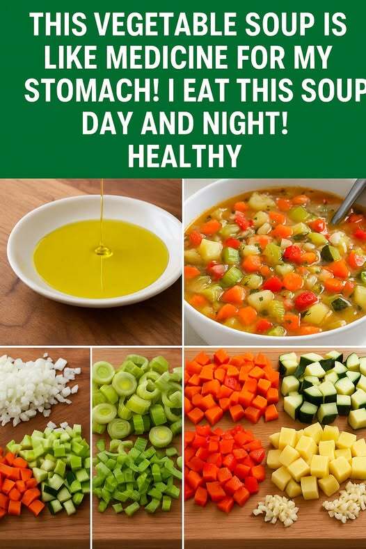 This vegetable soup is like medicine for my stomach! I eat this soup day and night! Healthy!