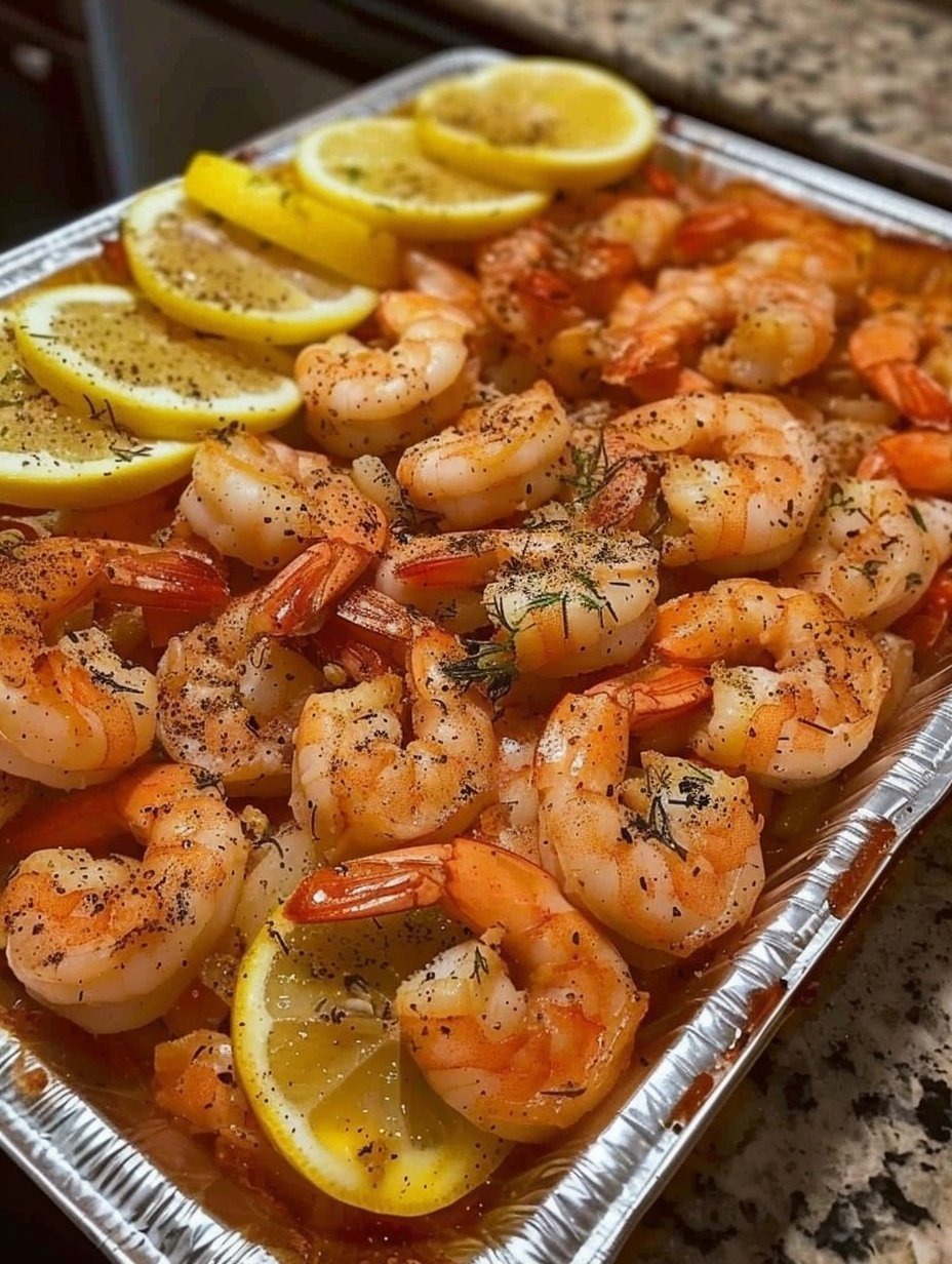 Lemon Butter Baked Shrimp