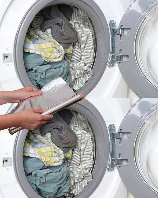 The aluminum foil trick in the washing machine that avoids static electricity in clothes