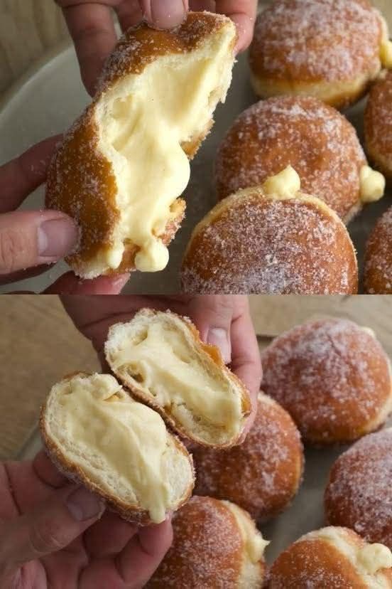 Pastry cream donuts: vanilla & chocolate