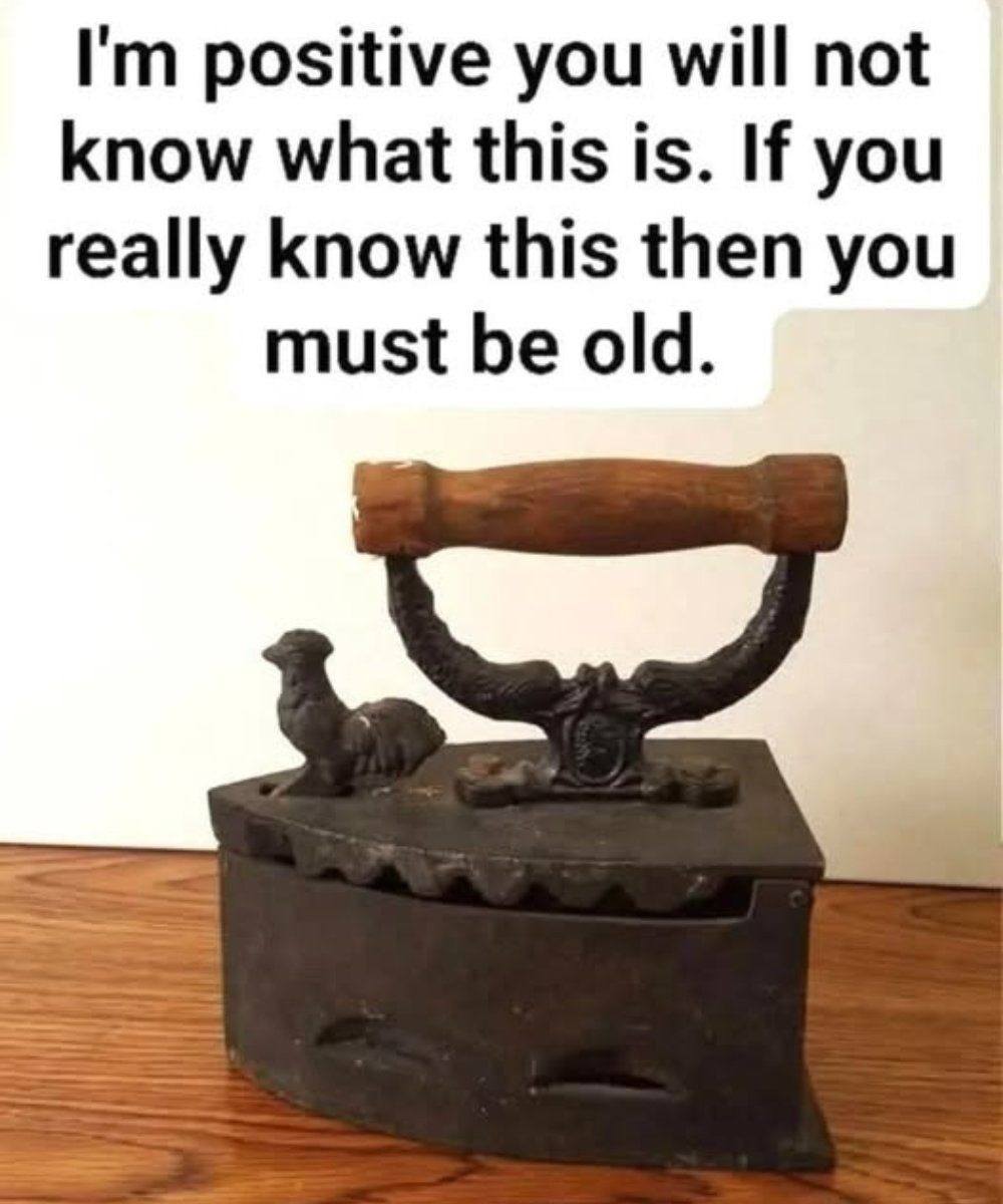 The “mystery” object in the photo: a charcoal box iron