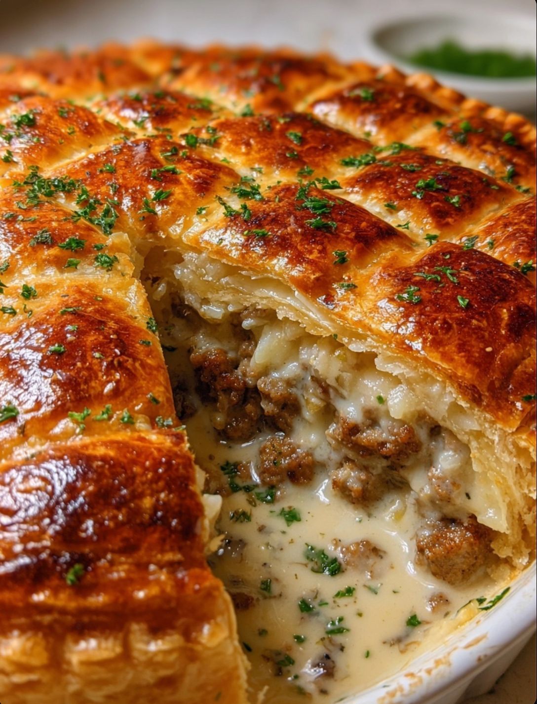 Sausage Gravy Puff Pie