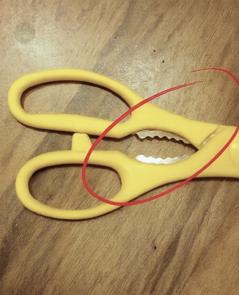 What is that strange toothed part on kitchen scissors for?