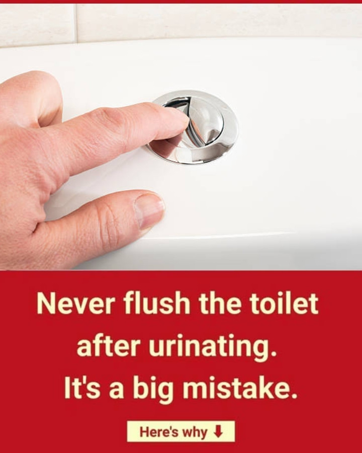 Why is it so important not to flush the toilet after every trip to the toilet to urinate?