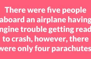 There Were Five People Aboard An Airplane