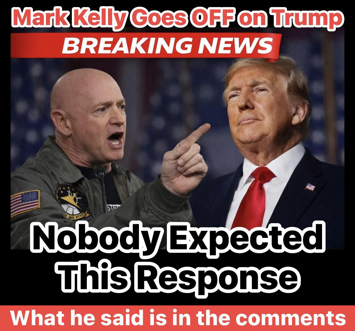 Mark Kelly Fires Back After Trump