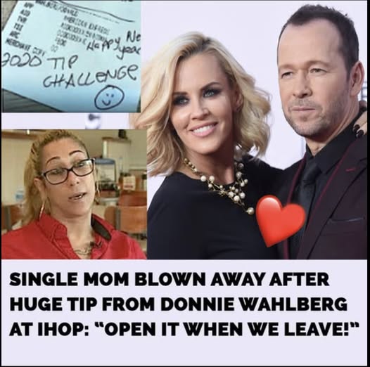 Donnie Wahlberg hands single mom jaw-dropping tip at IHOP – tells her “open it when we leave