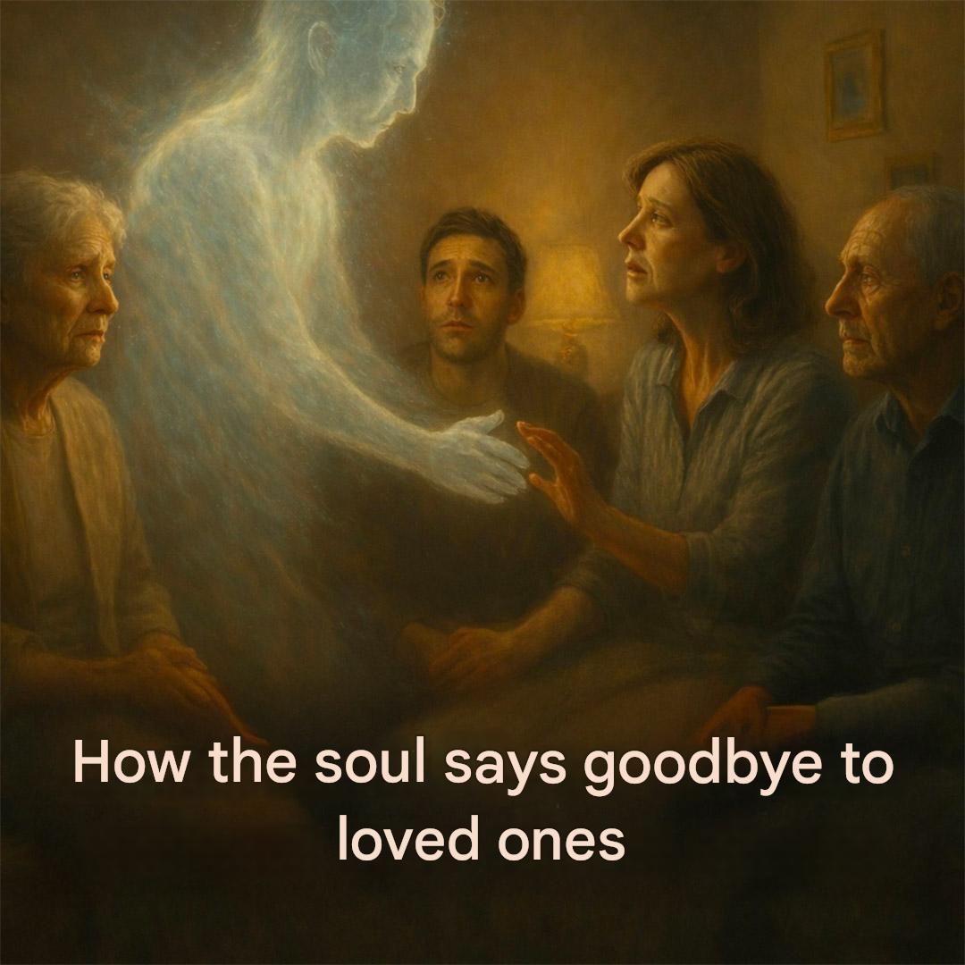 How do the souls of the deceased come to say goodbye to their loved ones?