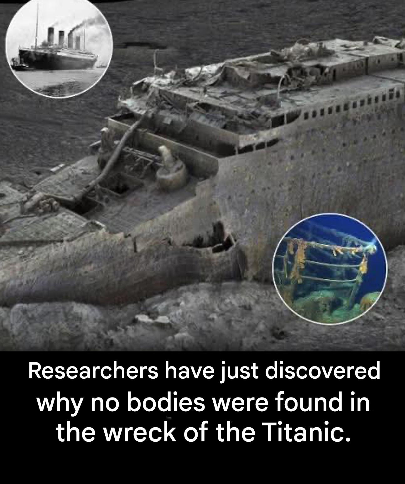 Why were no bodies found in the wreckage of the Titanic?