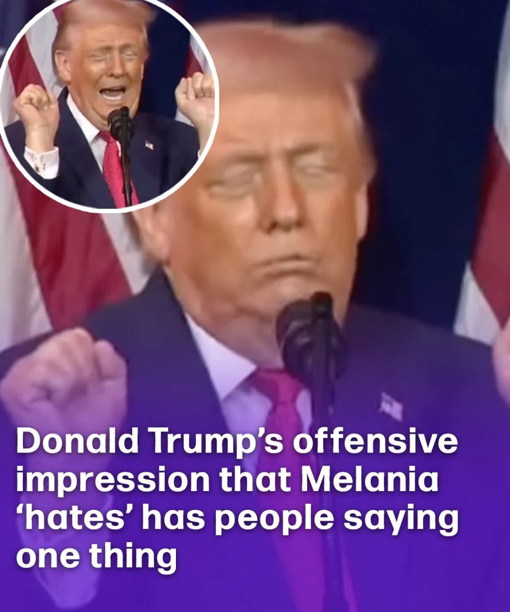 People think ‘we’re in hell’ after seeing Donald Trump’s offensive impression that wife Melania ‘hates’