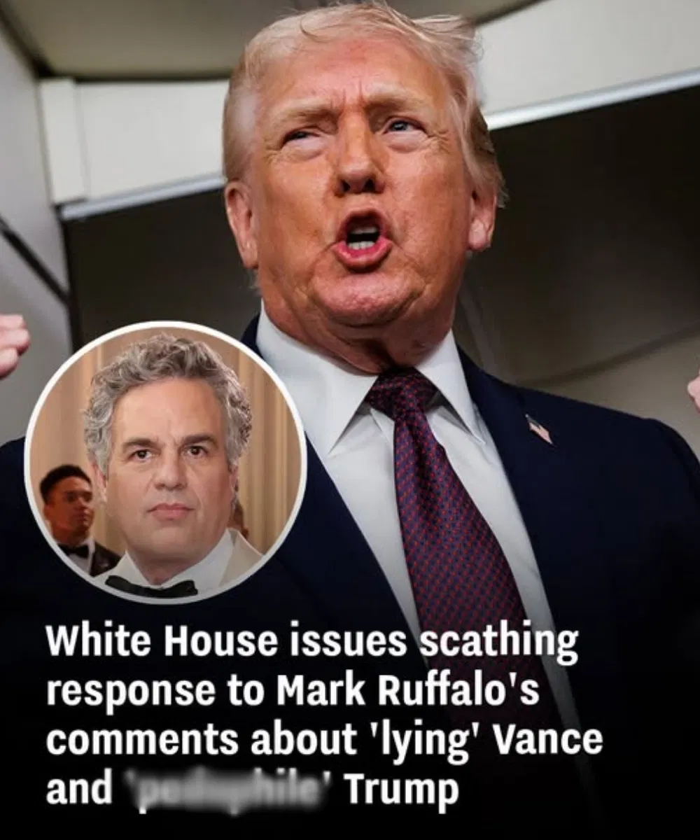 White House issues scathing response to Mark Ruffalo’s comments about ‘ly:ing’ Vance and ‘p3d0ph*le’ Trump