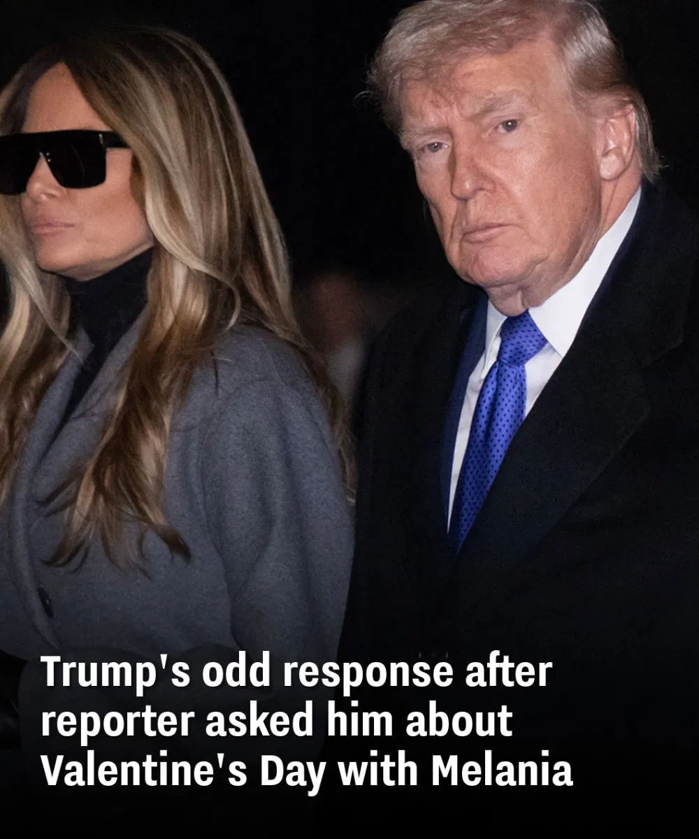 Trump’s odd response after reporter asked him about Valentine’s Day with Melania