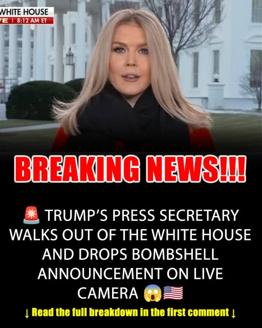 Trump’s Press Secretary Leaves the White House and Makes a Big Announcement. Check