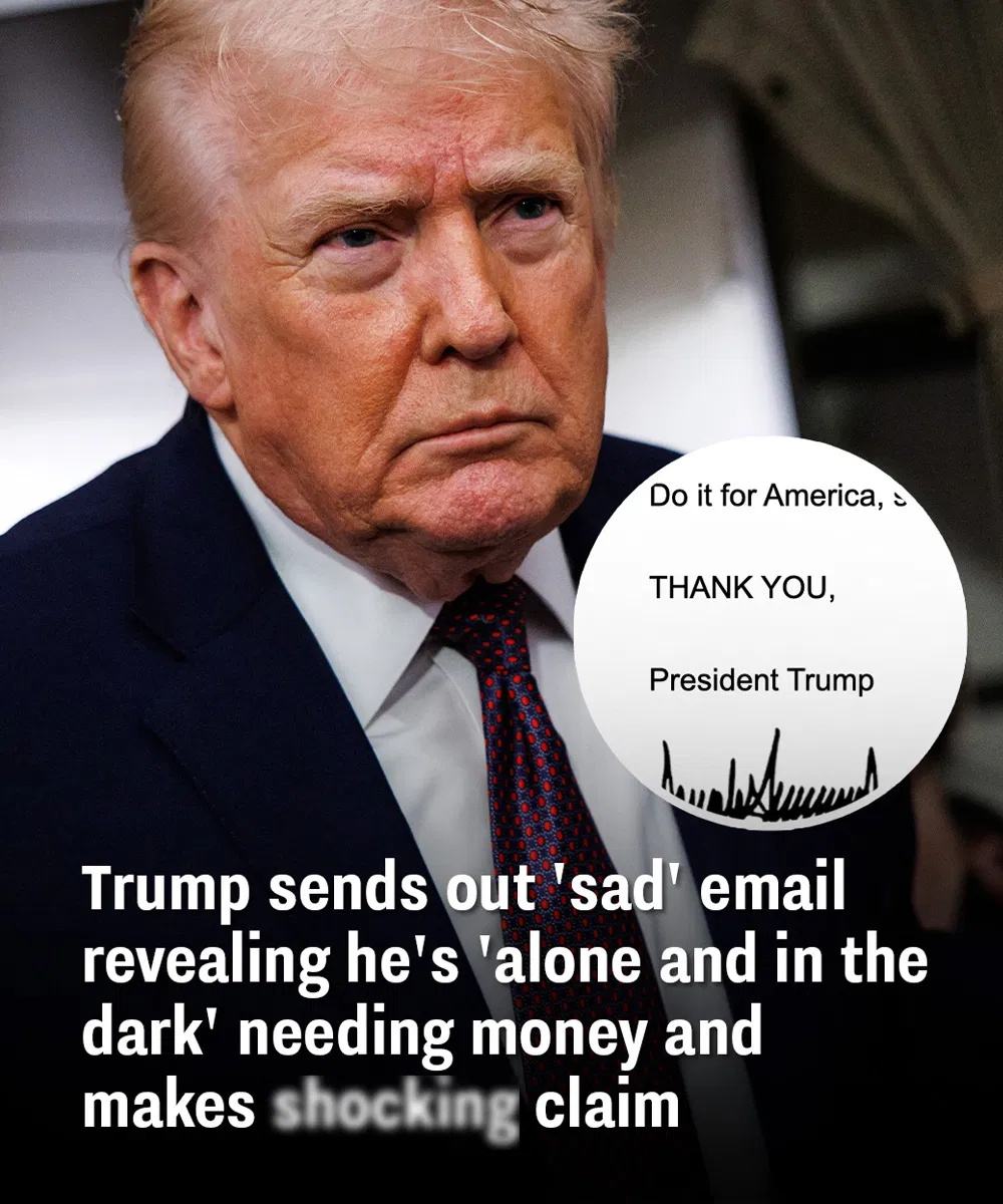 Trump sends out ‘sad’ email revealing he’s ‘alone and in the dark’ needing money and makes sh0cking claim